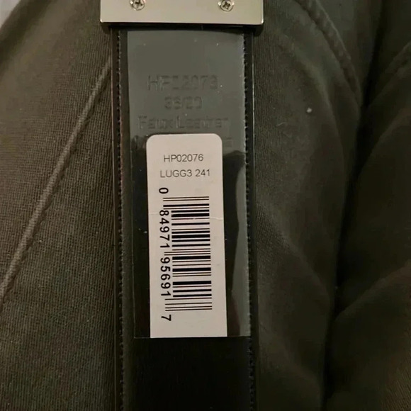 Perry Ellis Men’s Black Brown Reversible Belt Silver Tone Buckle Size 38 NWT - Picture 15 of 15